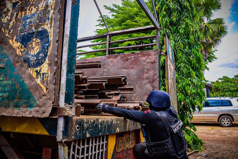NSCDC appropriates rail tracks worth N800m, captures 13 suspects