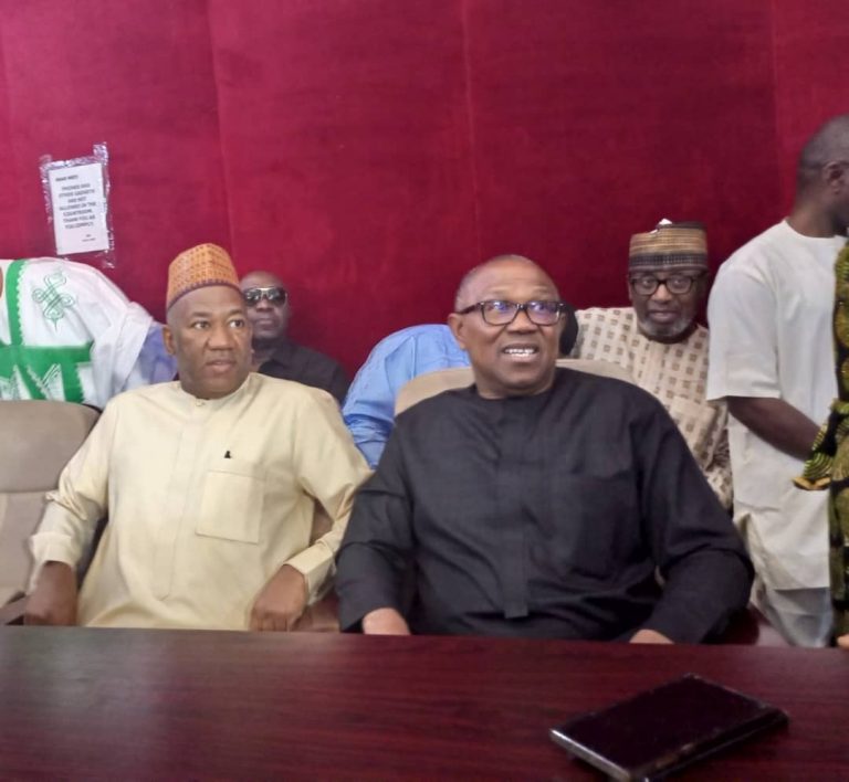 BREAKING: Obi, Datti arrive at the tribunal for presidential election petitions.