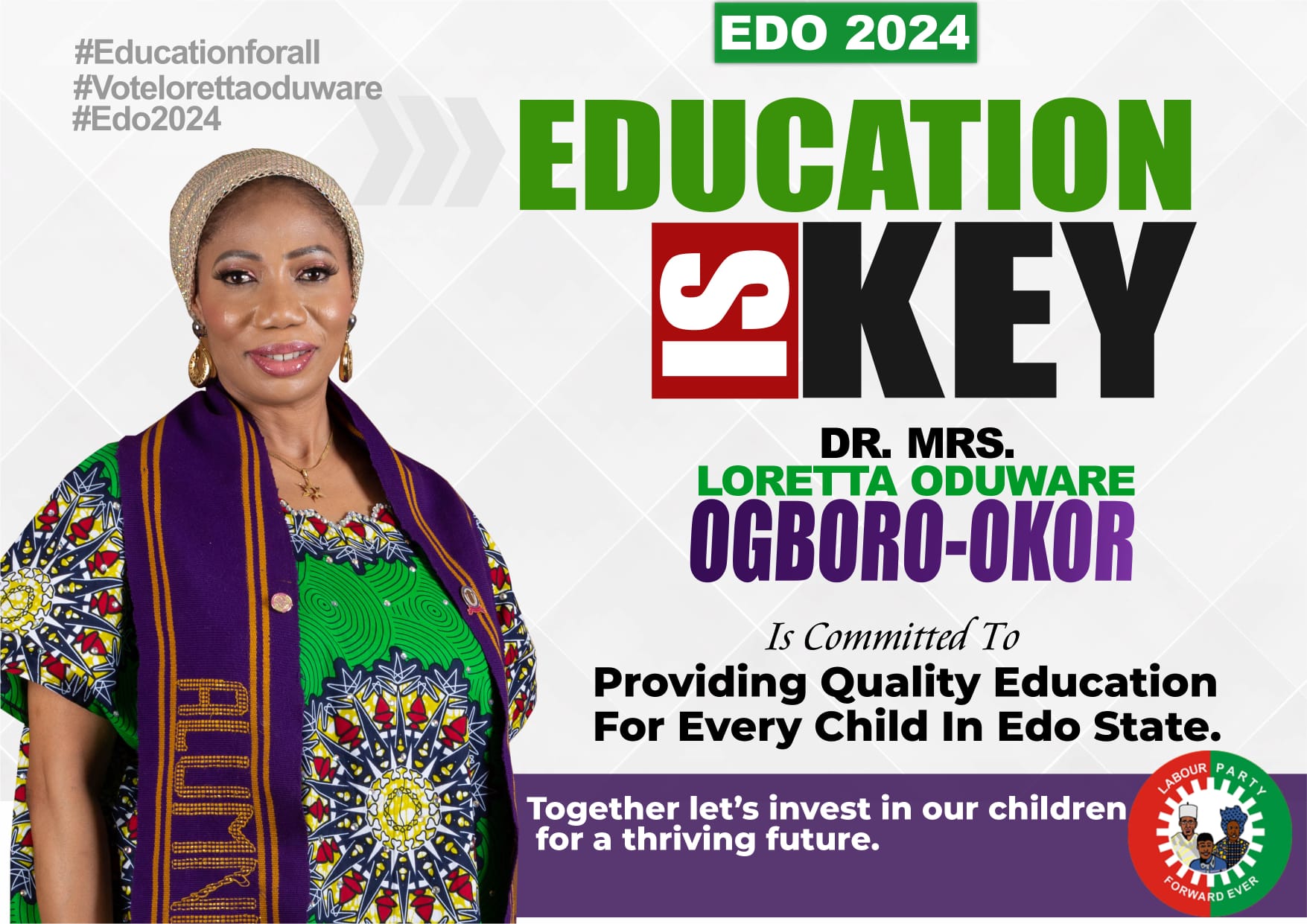 "Dr. Loretta Oduware's Edo 2024 Campaign Pledges Quality Education for Every Child"