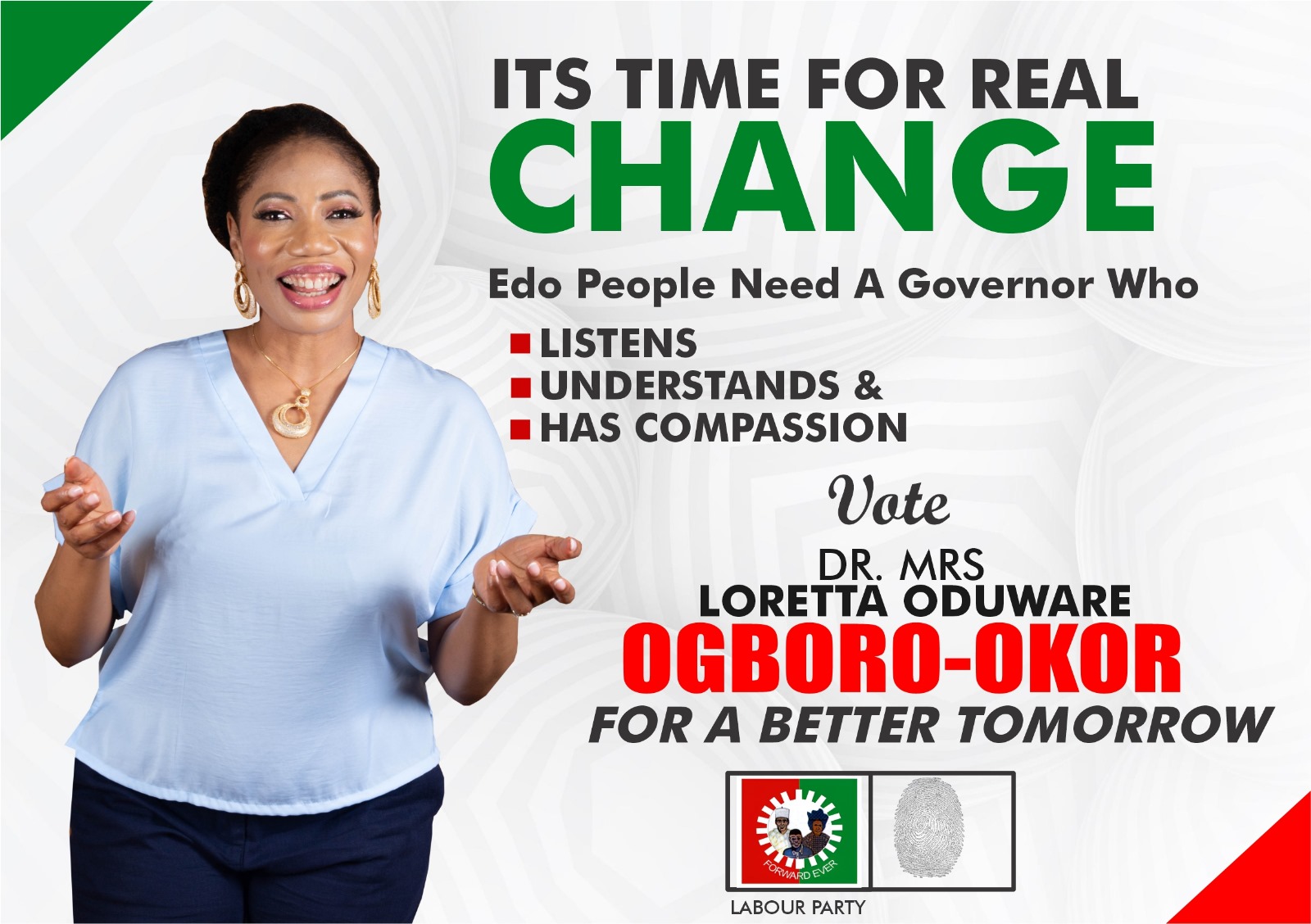 Support for Dr. Mrs. Loretta Oduware from Ogboro-Okor