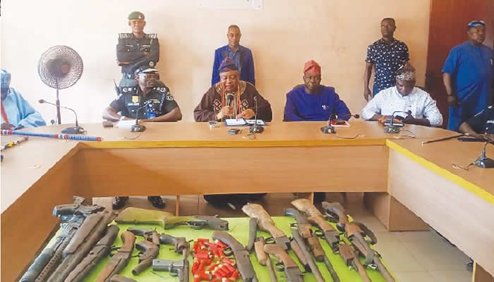 48 repentant cultists surrender arms in Ogun