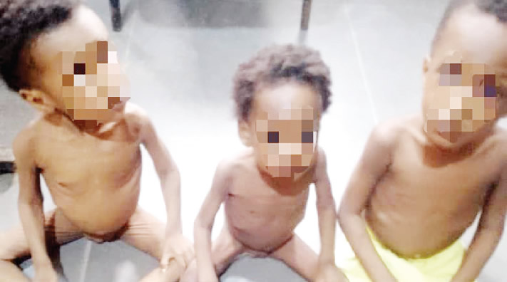 Police hold grandma for locking up three infants