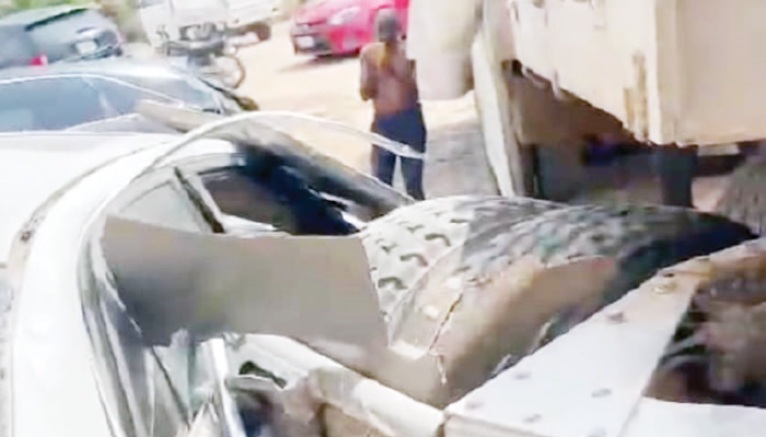 Panic as truck rams into Anambra residential building