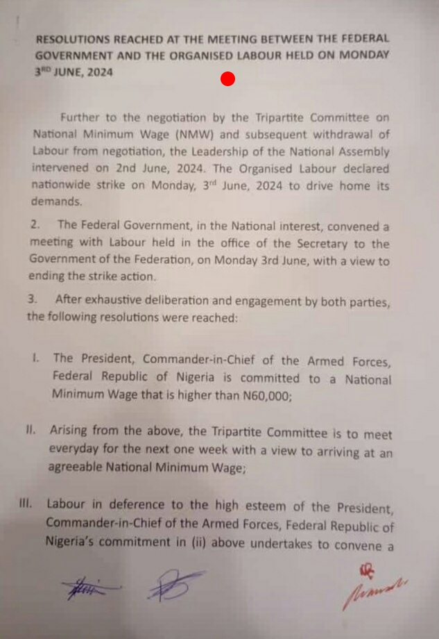 Organized Labour Suspends Strike for Five Days