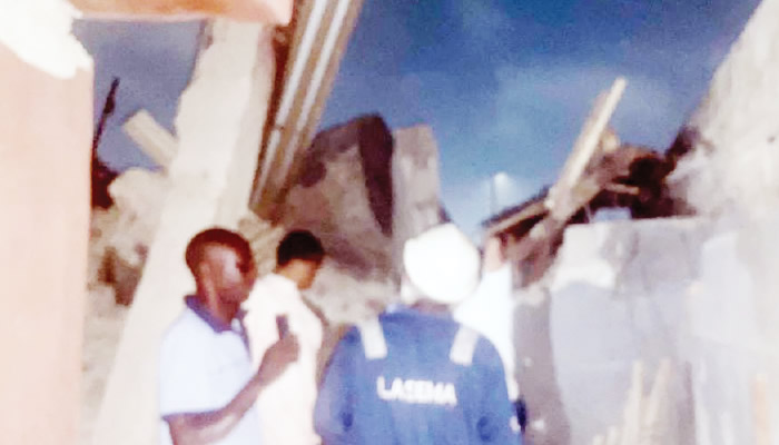 Family Narrowly Escapes Tragedy as Building Collapses in Lagos